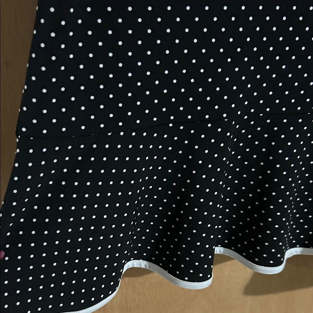 Michael Kors Vintage Elegant Black and White Polka Dot Dress